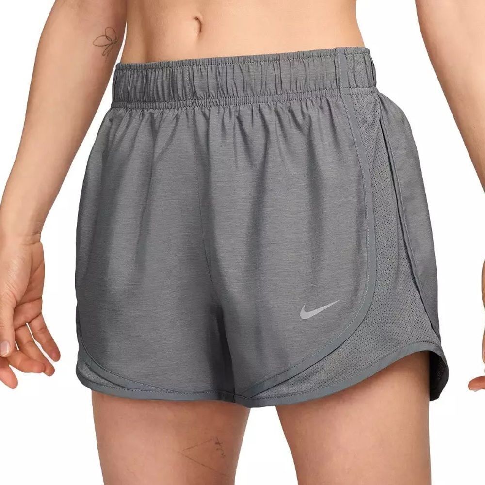 Nike Women's Dri-FIT Tempo Mid-Rise Brief-Lined Running Shorts Smoke Grey/Htr XS